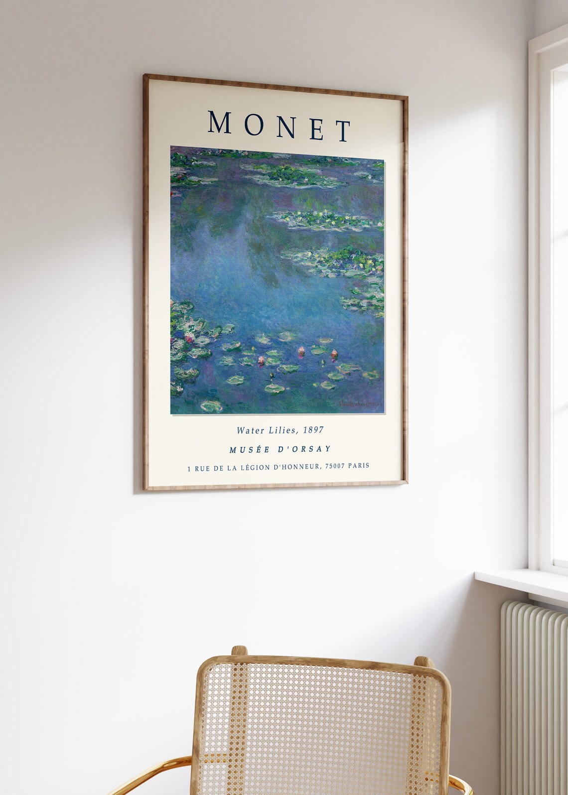 Claude Monet Water Lilies Vintage Floral Art Print - Image 3