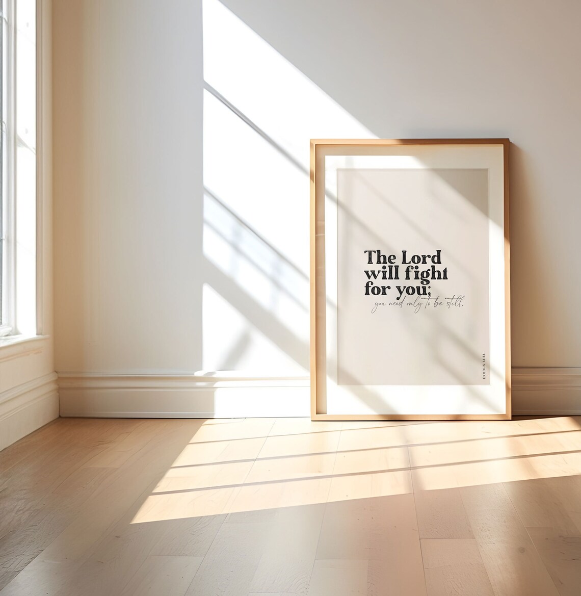The Lord Will Fight for You, Exodus 14:14 Art Print - Image 4