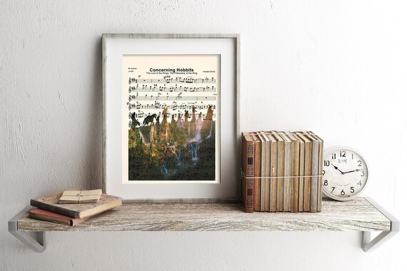 Concerning Hobbits Sheet Music Art From Lord of the Rings Poster