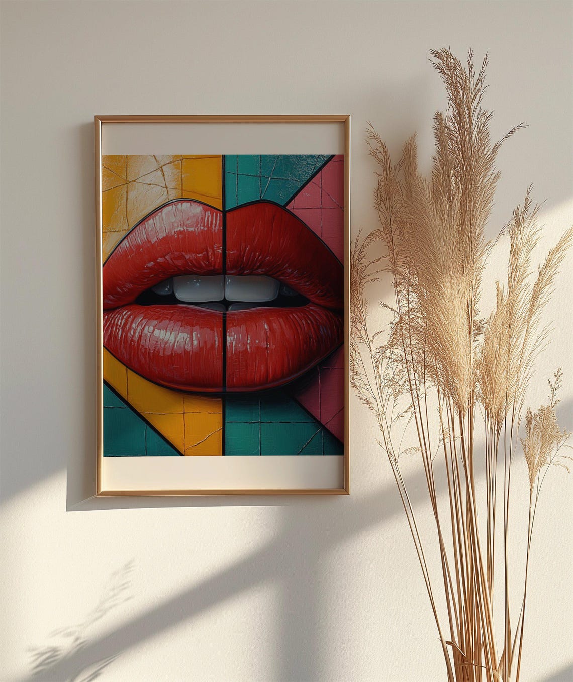 Vibrant Pop Art Lips Print Modern Wall Art Colourful Home Dcor Lip Art Print Contemporary Art Poster Bold Wall Art - Image 2