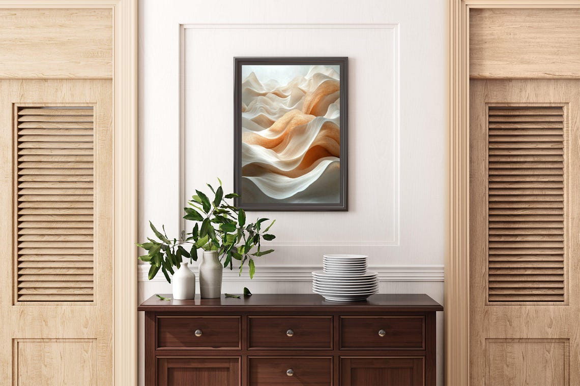 Abstract Neutral Wall Art Print Neutral Dcor Earth Tone Wall Art Minimalist Home Dcor Modern Abstract Deco Wall Dcor New Home Gift - Image 2