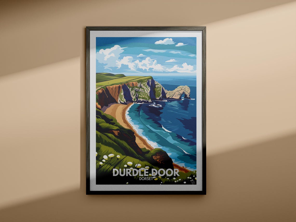 Durdle Door Dorset Jurassic Coast Limestone Arch Beach Poster - Image 4