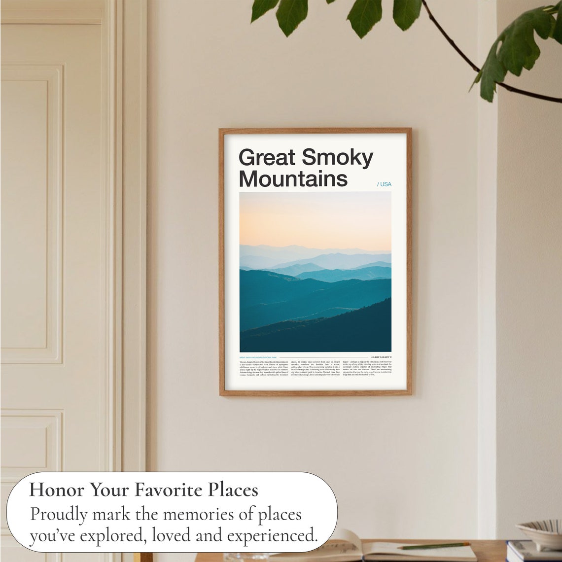 Great Smoky Mountains National Park Misty Ridges Sunset Poster - Image 5