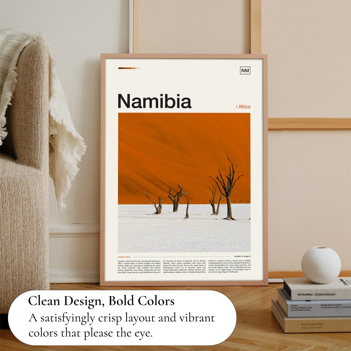 Namibia Africa Deadvlei Dead Trees Orange Dune Desert Photo Poster - Image 3