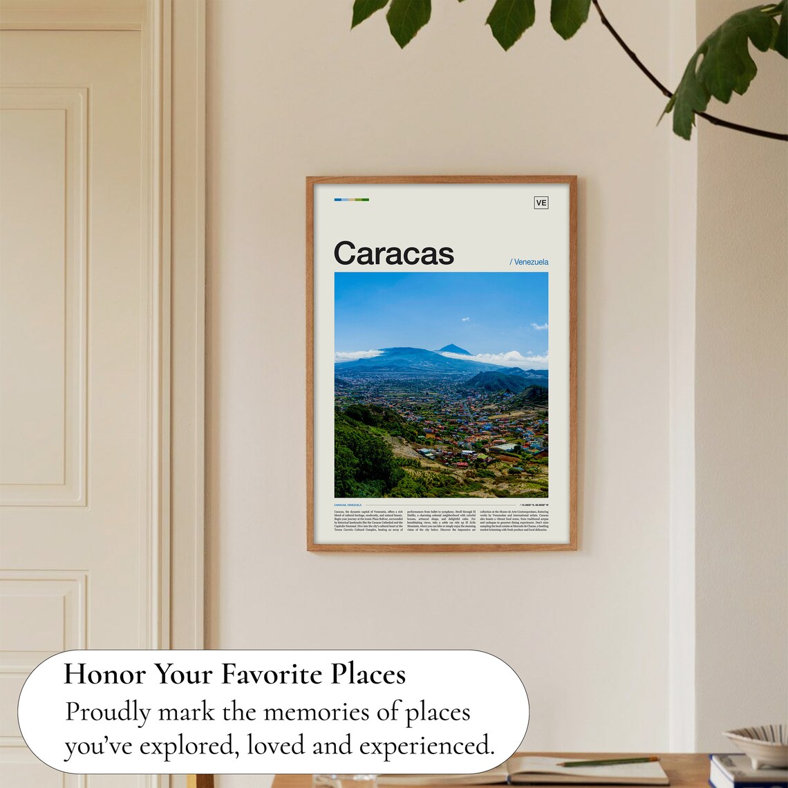 Caracas Venezuela Valley City View Mountains Photo Travel Poster - Image 5