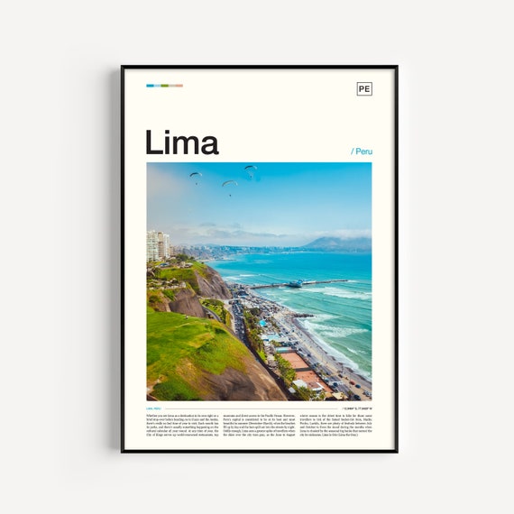 Lima Print Lima Poster Lima Wall Art Lima Art Print Lima Photo Peru Print Peru Poster Peru Wall Art Peru Art Print Lima Travel