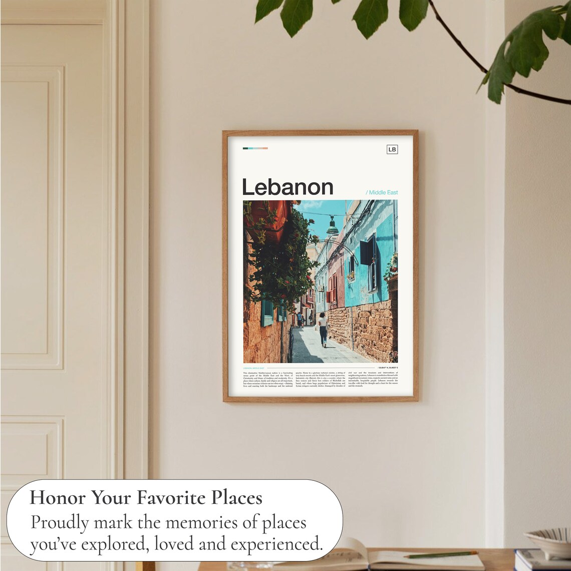 Lebanon Travel Poster, Place-Inspired Wall Art - Image 5