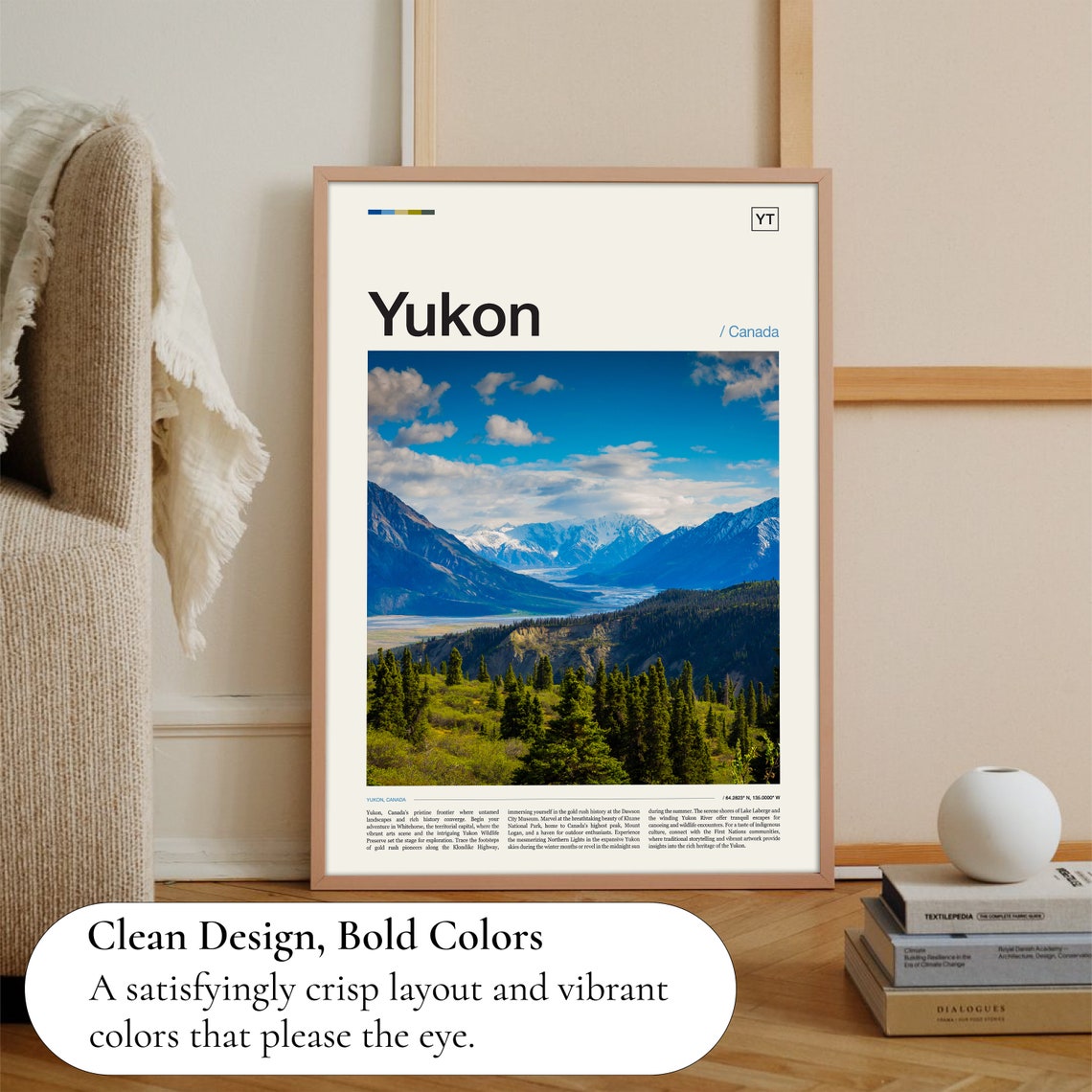 Yukon Mountain Panorama Glacier Peaks Canada Wilderness Photo Poster - Image 3