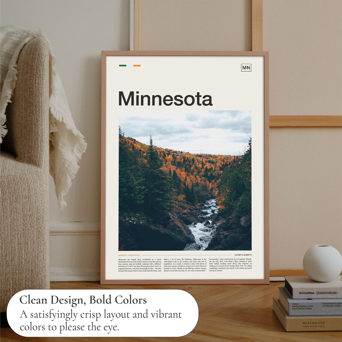 Minnesota Travel Poster, USA Place Print - Image 3