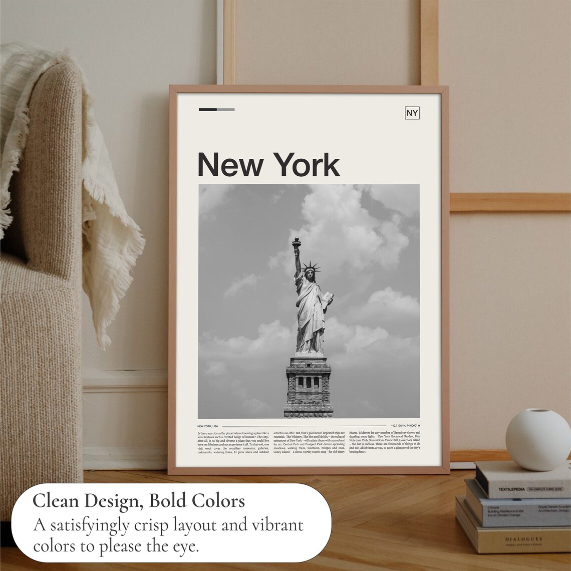 New York Black And White Travel Poster, Manhattan - Image 3