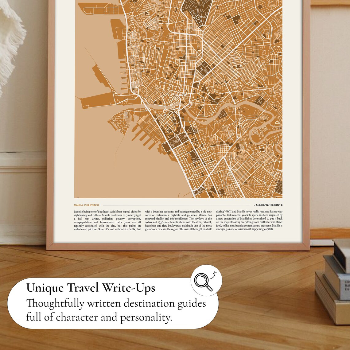 Manila Philippines Street Map Vintage Brown Sepia City Poster - Image 2