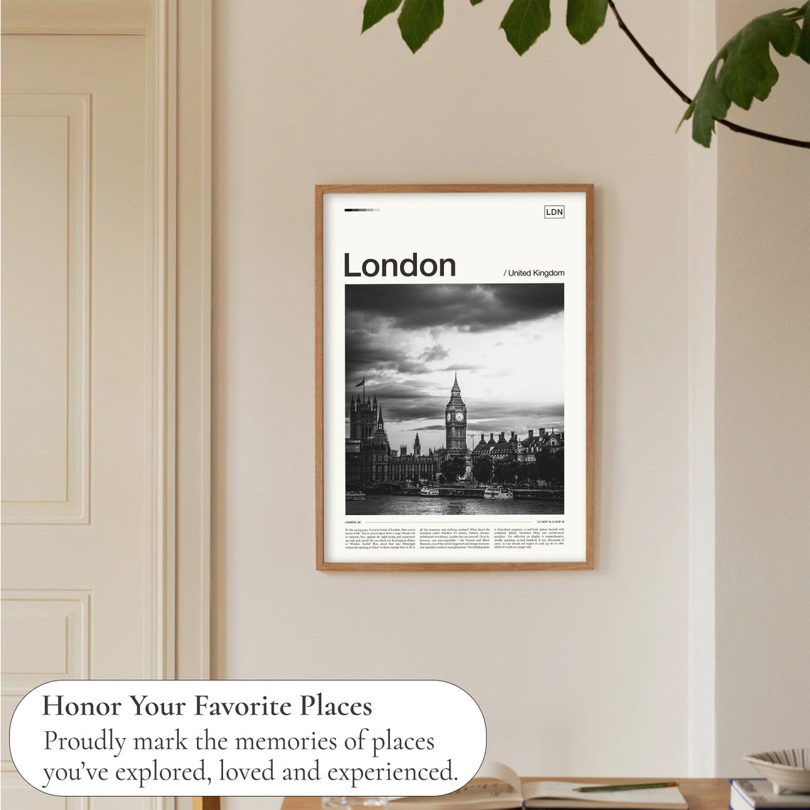 London Print Black And White London Poster London Wall Art London Art Print London Travel Poster London Decor London Photo - Image 5