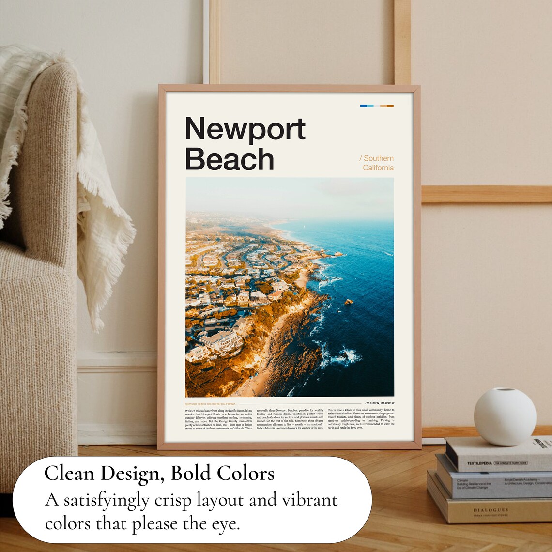 Newport Beach Travel Poster, Ocean & Beach Decor - Image 3