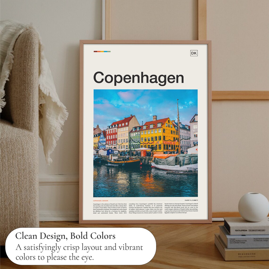 Copenhagen Travel Poster, Denmark City View - Image 3