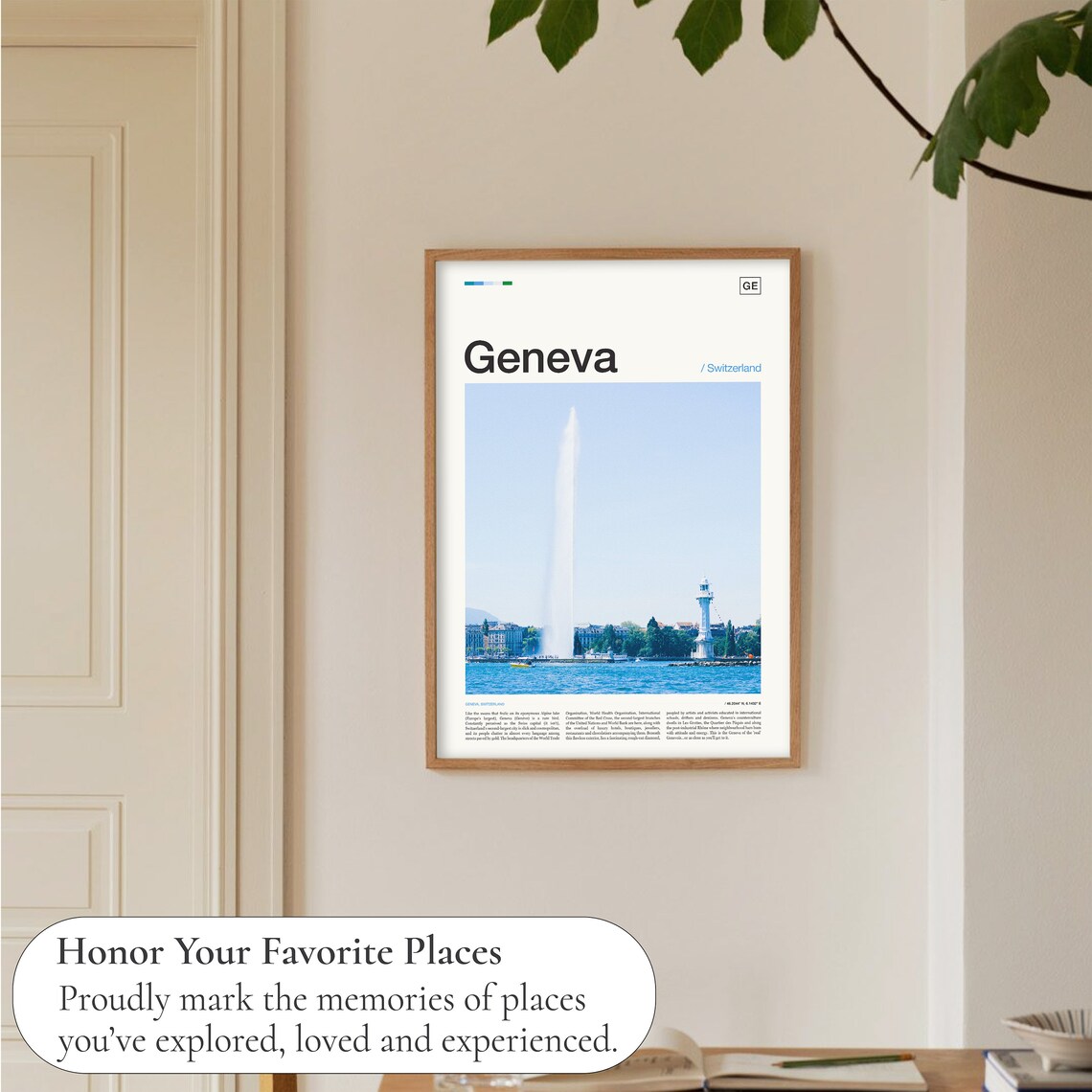 Geneva Travel Poster, Switzerland Wall Art Print - Image 5