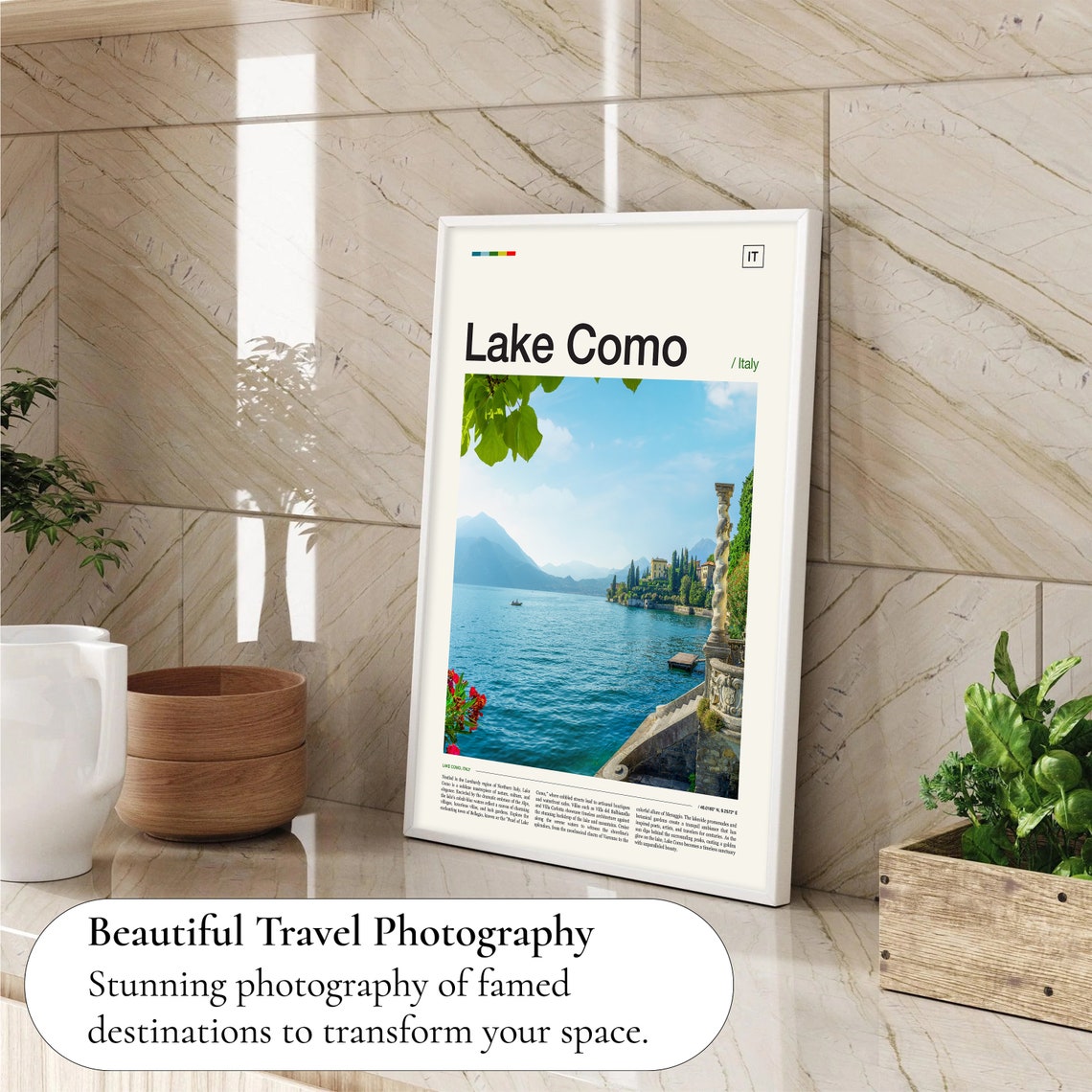Lake Como Poster Italy Art Italy Poster Italy Gift Italy Print Italy Wall Art Italy Travel Poster Lake Como Print Lake Como Art - Image 4