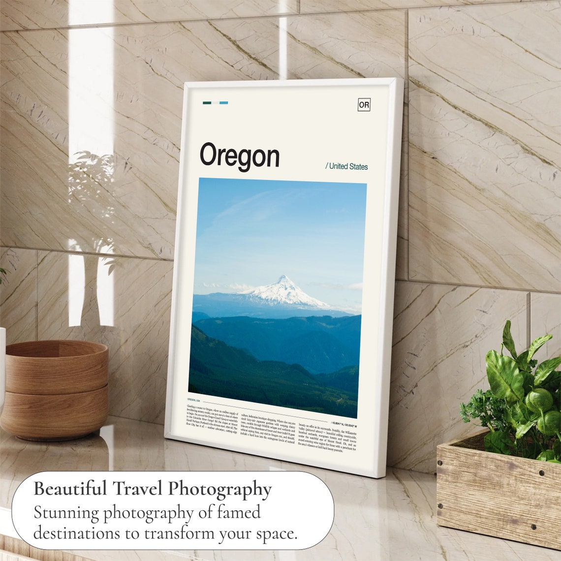 Oregon United States Mount Hood Snow Capped Peak Photo Poster - Image 4