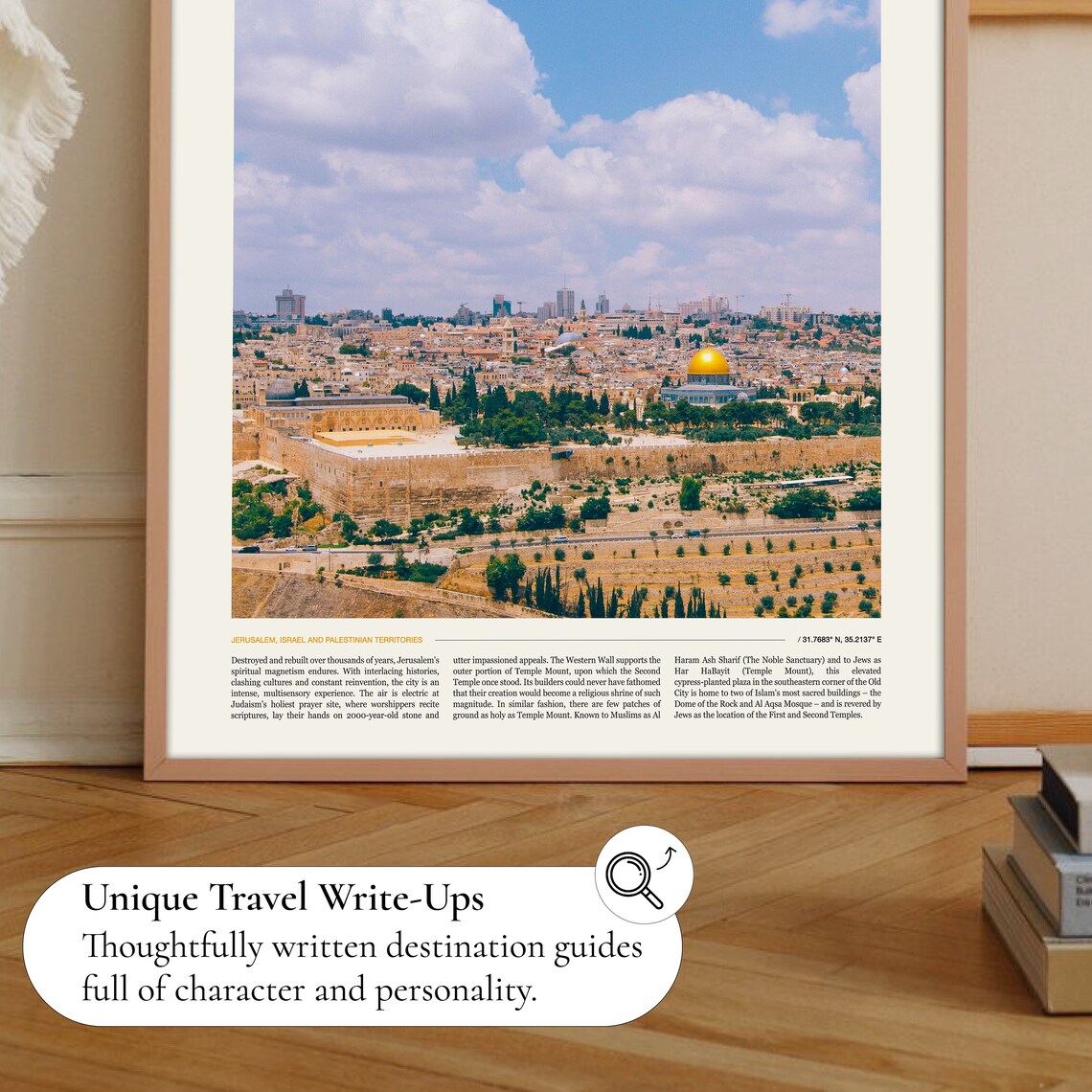 Jerusalem Old City Panorama Dome of the Rock Middle East Photo Poster - Image 2