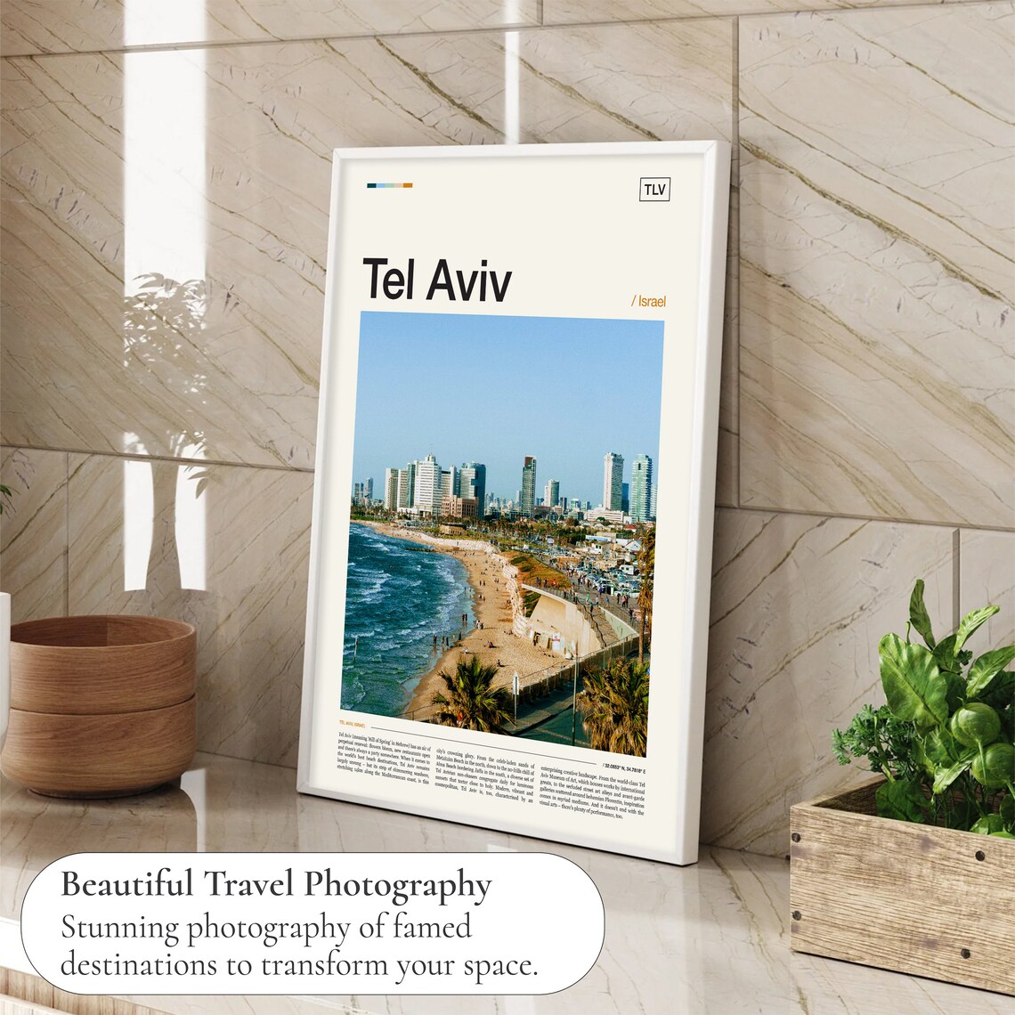 Tel Aviv Print Tel Aviv Poster Tel Aviv Wall Art Tel Aviv Art Print Tel Aviv Photo Tel Aviv Photography Tel Aviv Travel Tel Aviv Decor - Image 4