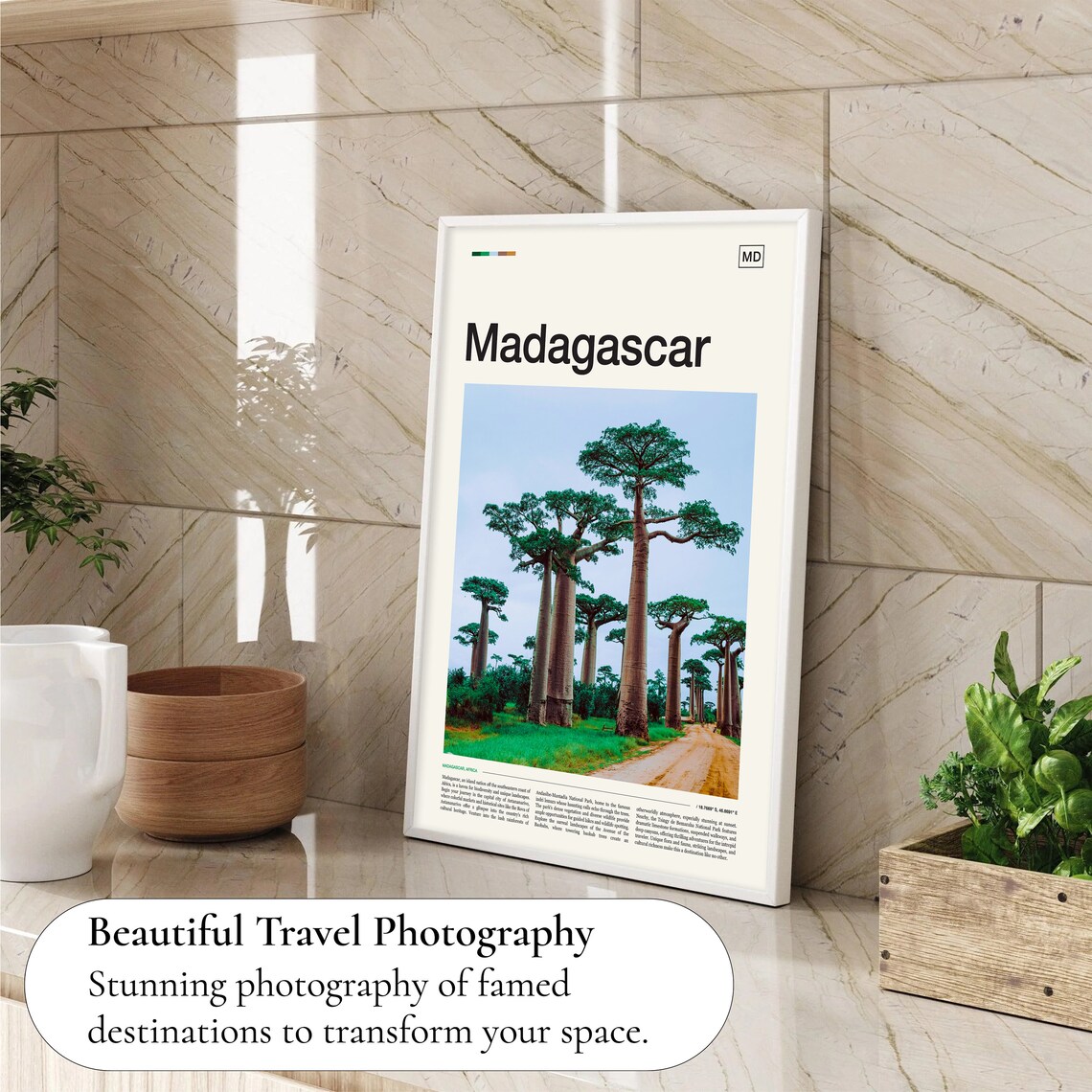 Madagascar Africa Baobab Avenue Giant Trees Photo Travel Poster Art - Image 4