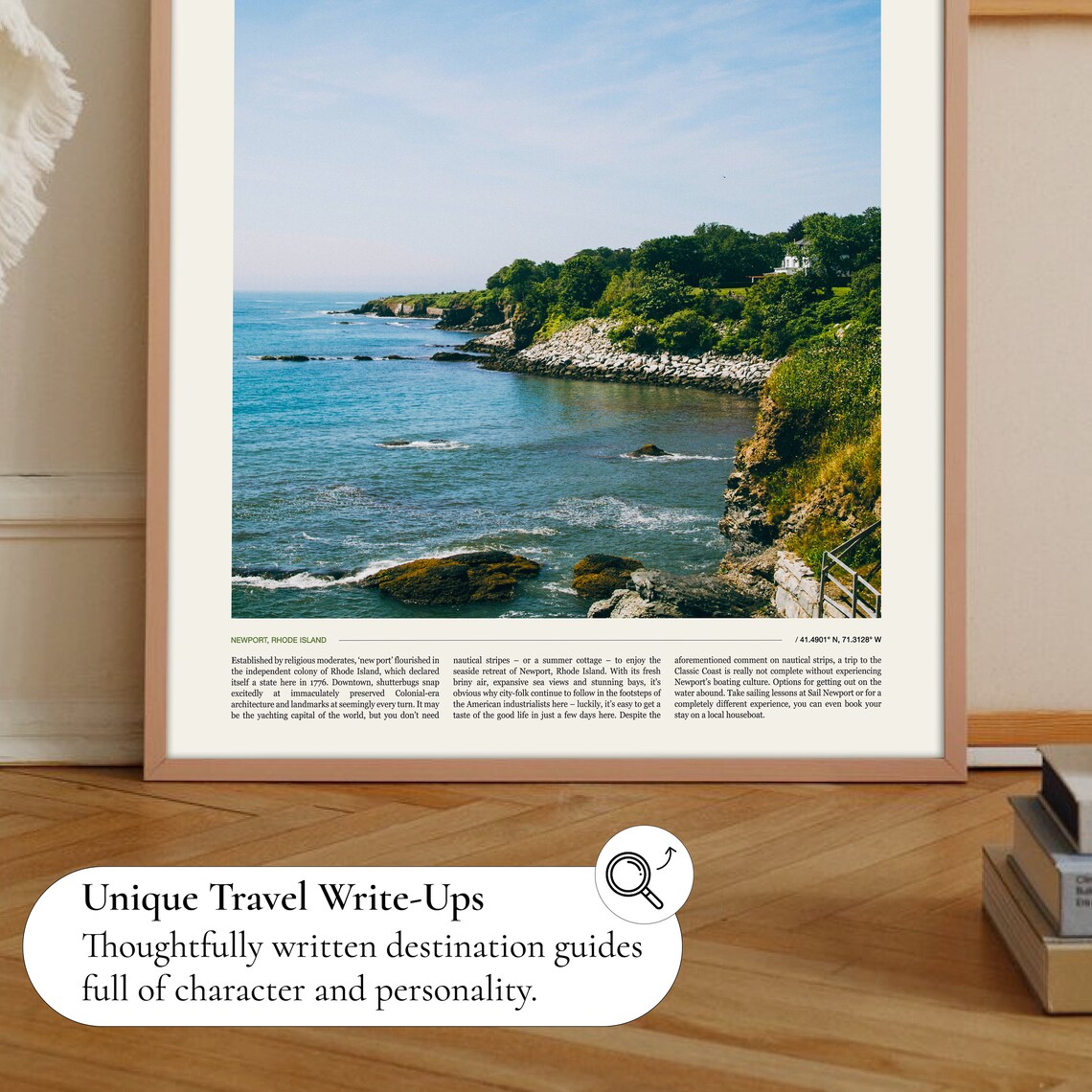 Newport Rhode Island Travel Poster, Coastal Place Art - Image 2