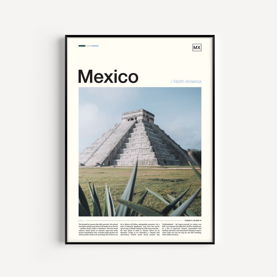 Mexico Travel Poster, Mexican Art Wall Print