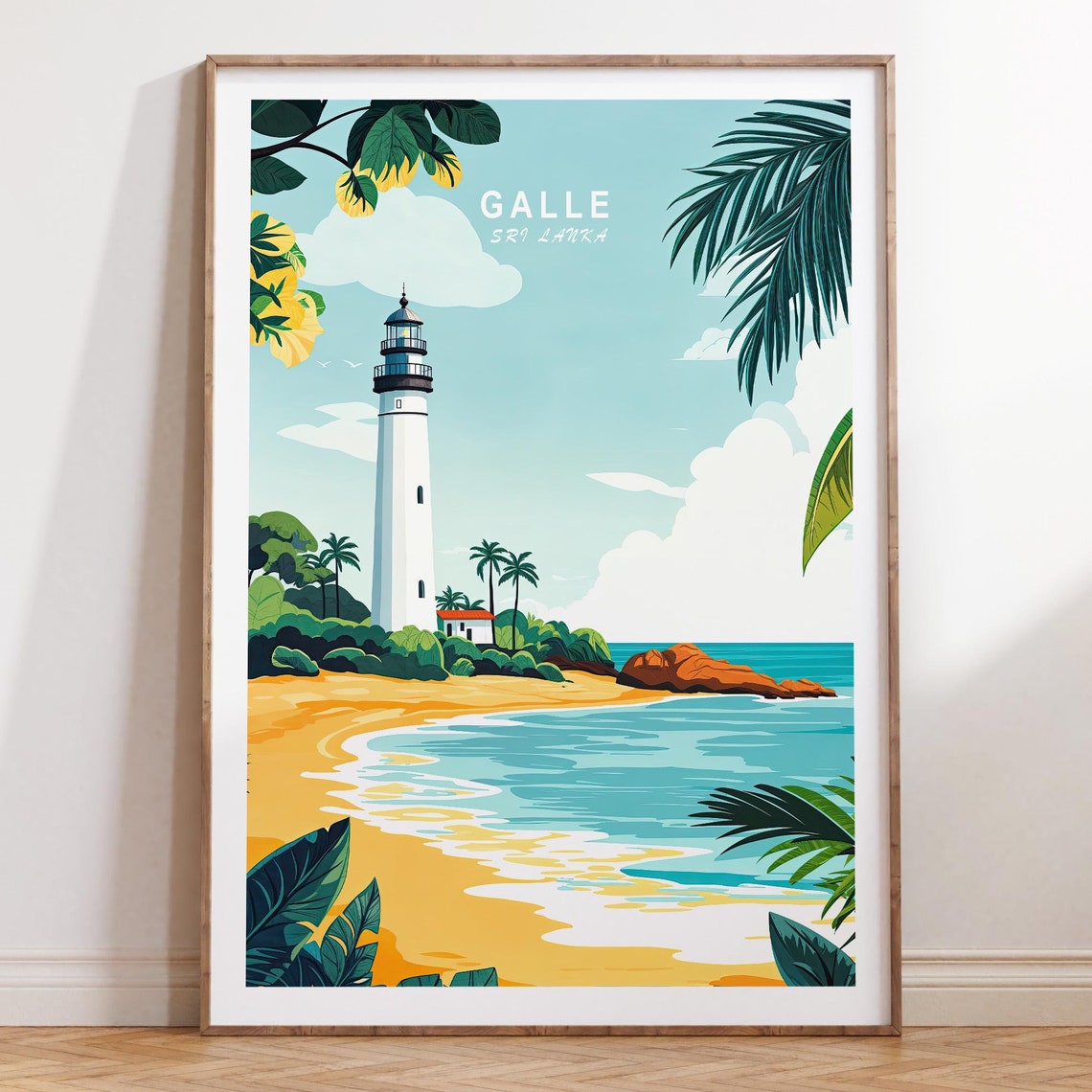Galle Sri Lanka Poster Galle Travel Wall Art Galle Sri Lanka Travel Print Birthday Present City Personalised Gifts