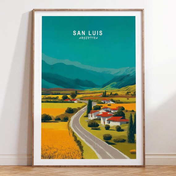 San Luis Travel Wall Art Argentina Poster Print Minimalist Home Decor