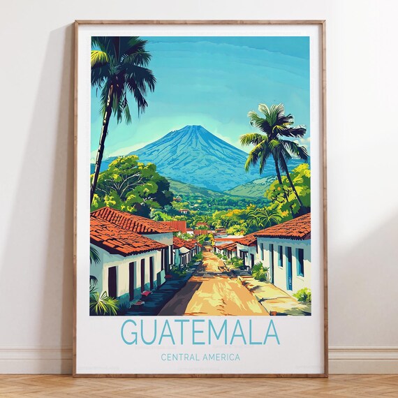 Guatemala Central America Travel Poster Wall Art Print Home Decor Gifts