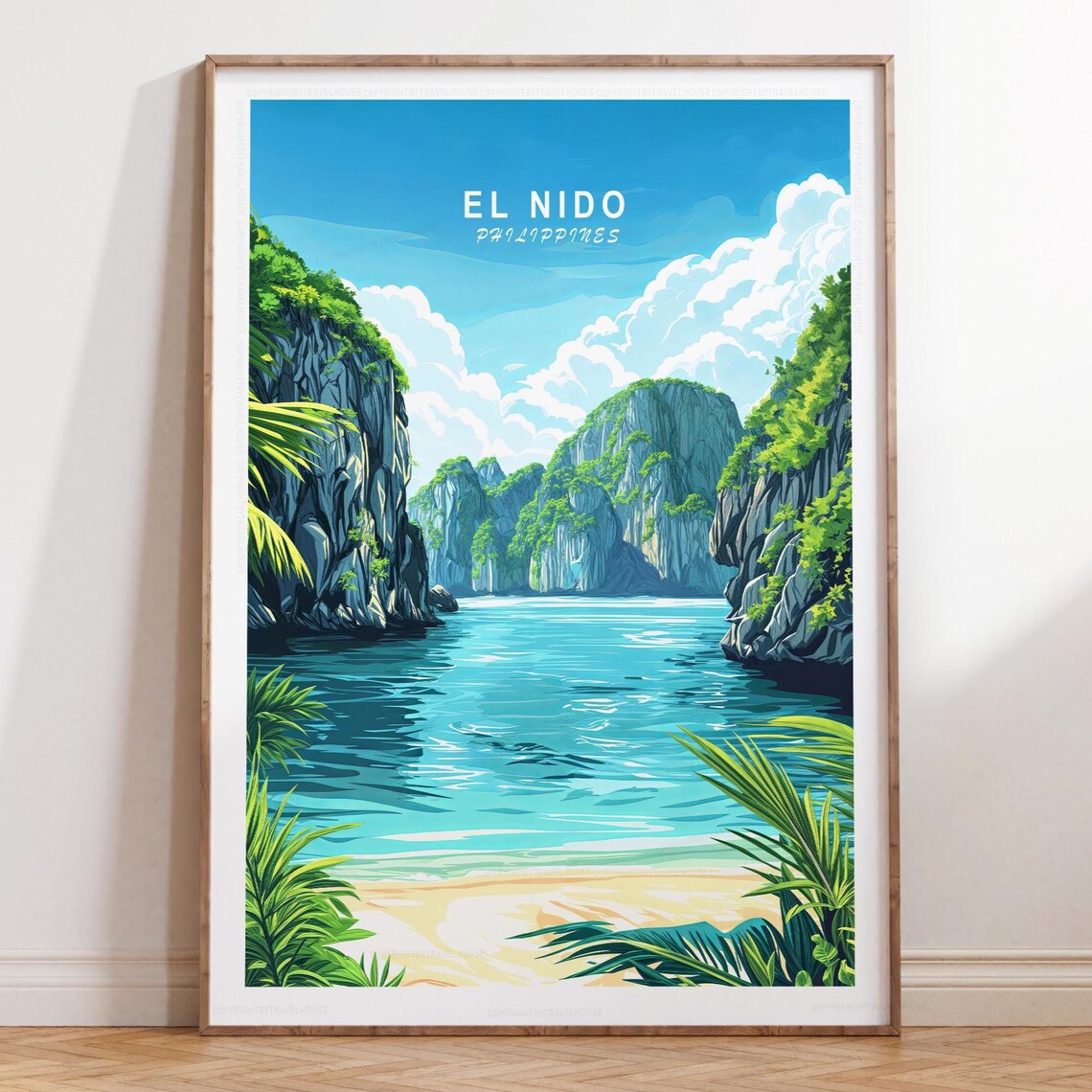 El Nido Philippines Minimalist Travel Poster Print