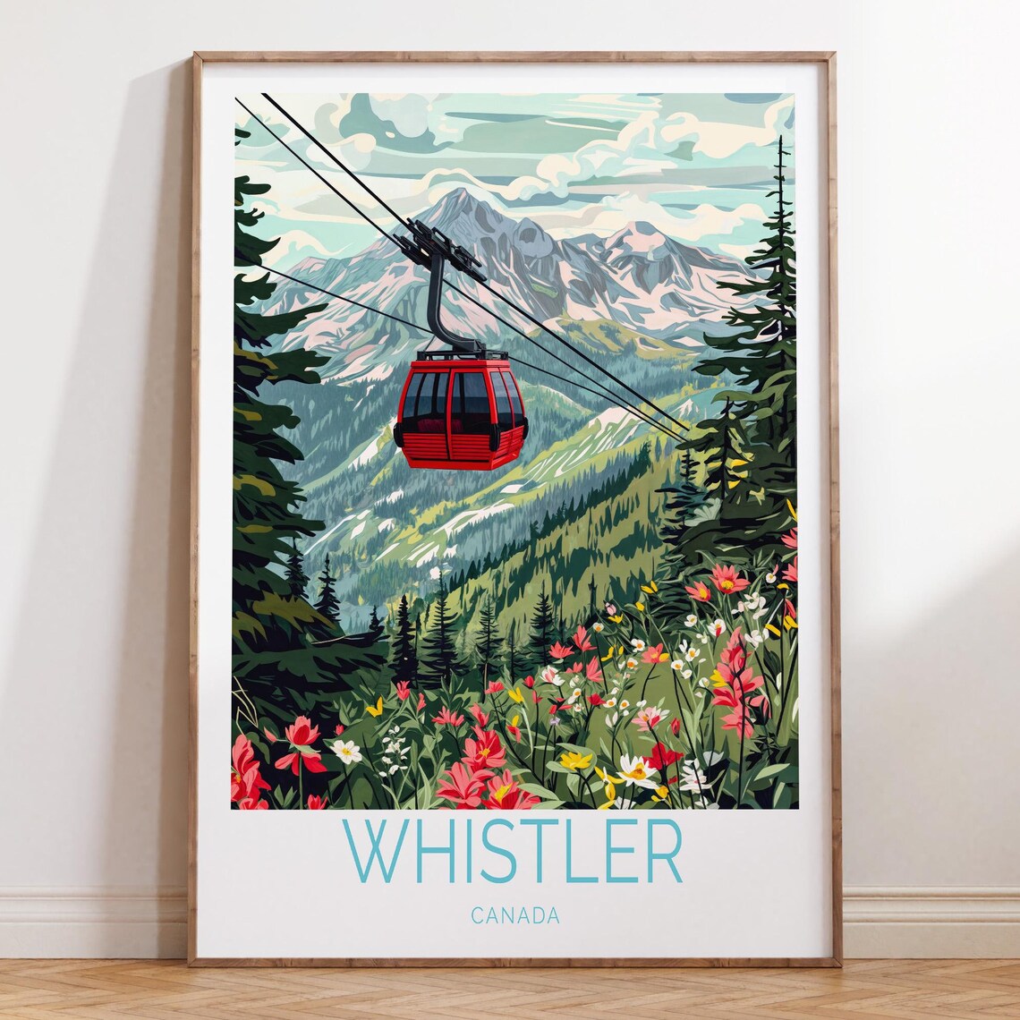 Whistler Custom Travel Poster, Canada Wall Art Print