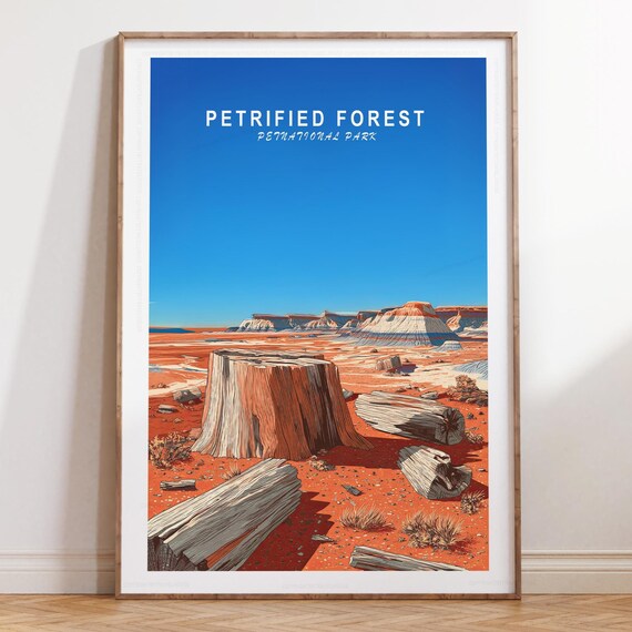 Petrified Forest National Park Desert Landscape Arizona Travel Poster