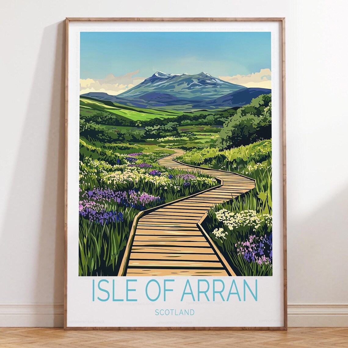 Isle Of Arran Scotland Wildflower Boardwalk Mountain Meadow Art Print