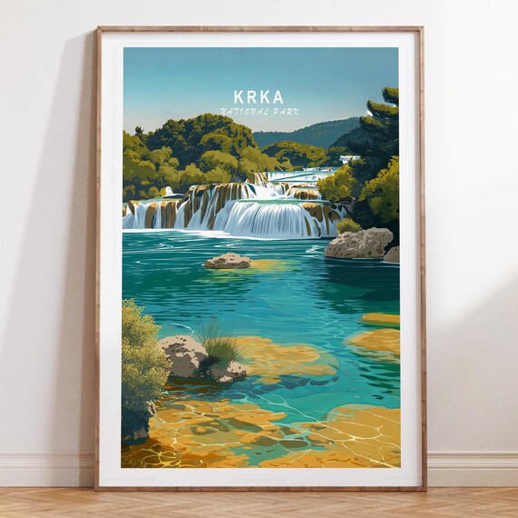 Krka National Park Croatia Cascades and Emerald River Poster