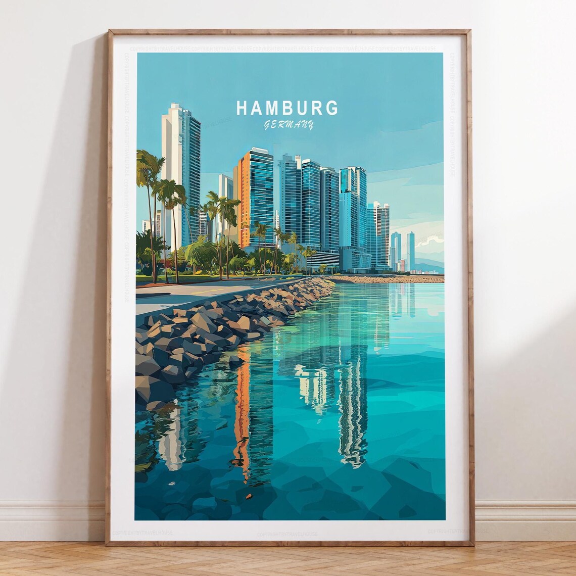 Panama Wall Art Print Central America Travel Poster Minimalist