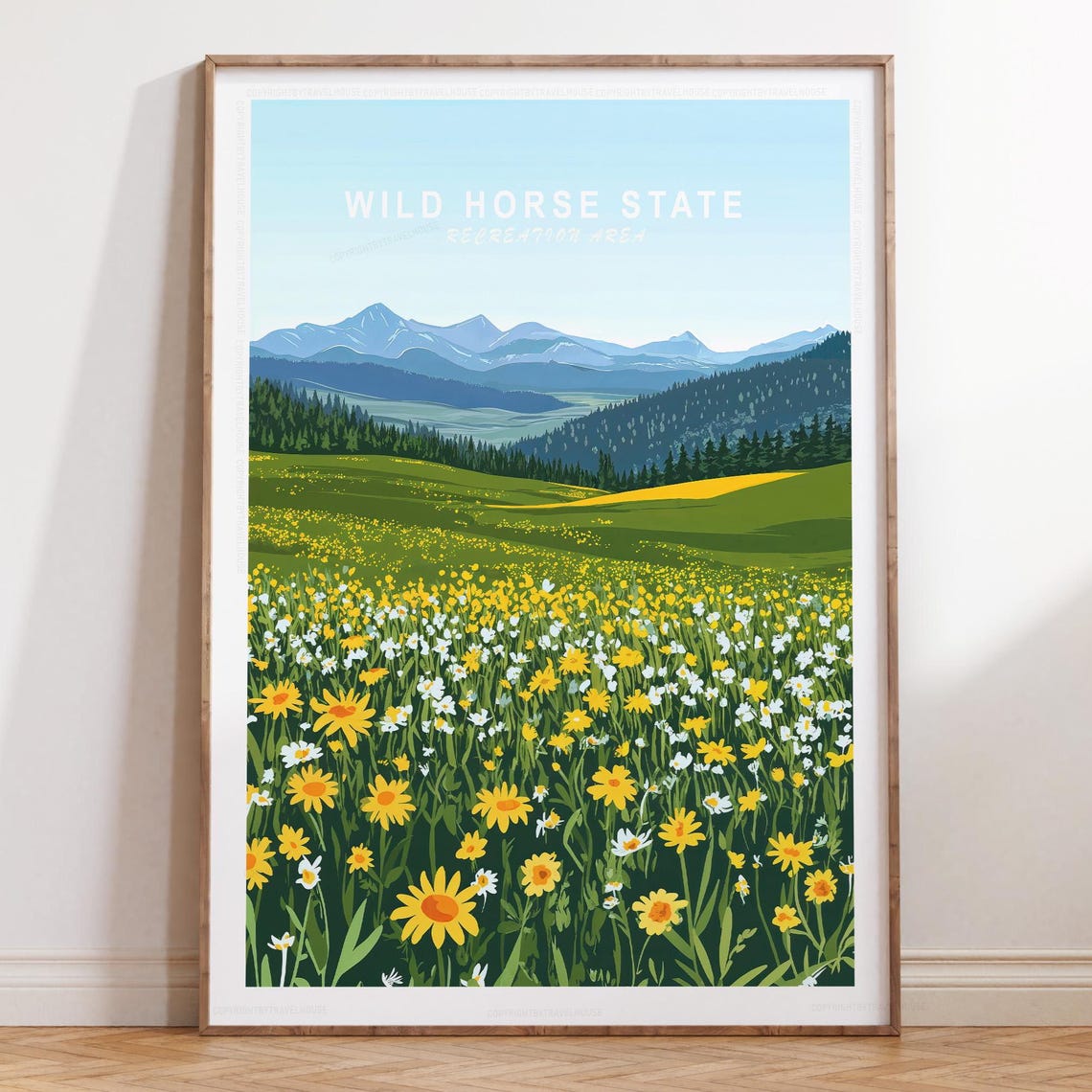 Wild Horse State Recreation Area Wildflower Meadow Daytime Poster