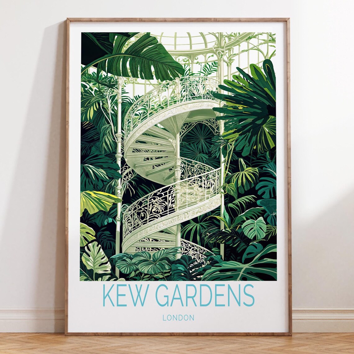 Kew Gardens Treetop Walkway Travel Poster, London