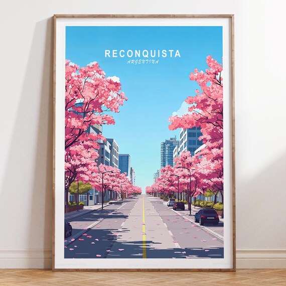 Reconquista Argentina Travel Print Poster Wall Art House Warming Gifts Wedding