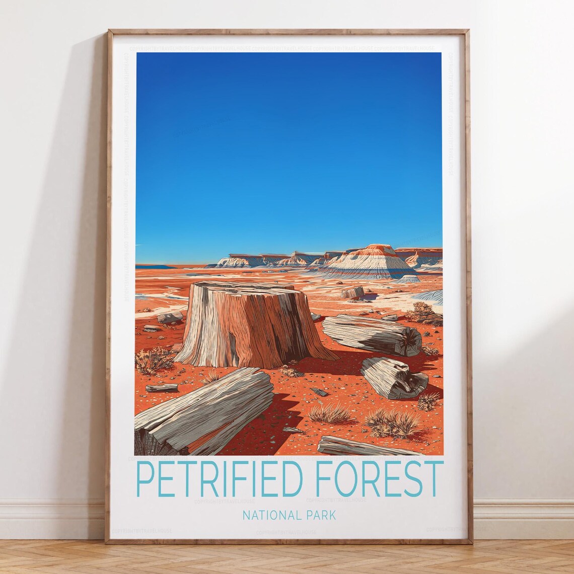 Petrified Forest National Park Arizona Desert Logs Scene Poster