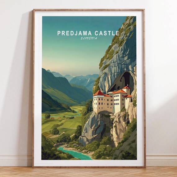 Predjama Castle Slovenia Valley View Cave Castle Scenery Poster