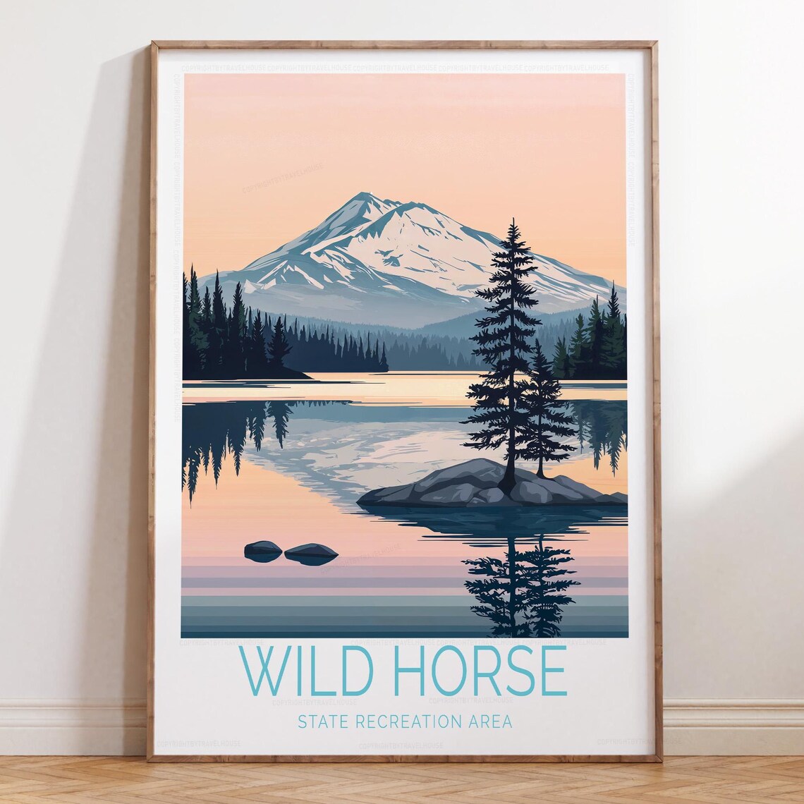 Wild Horse State Recreation Area Nevada Dawn Lake View Travel Poster