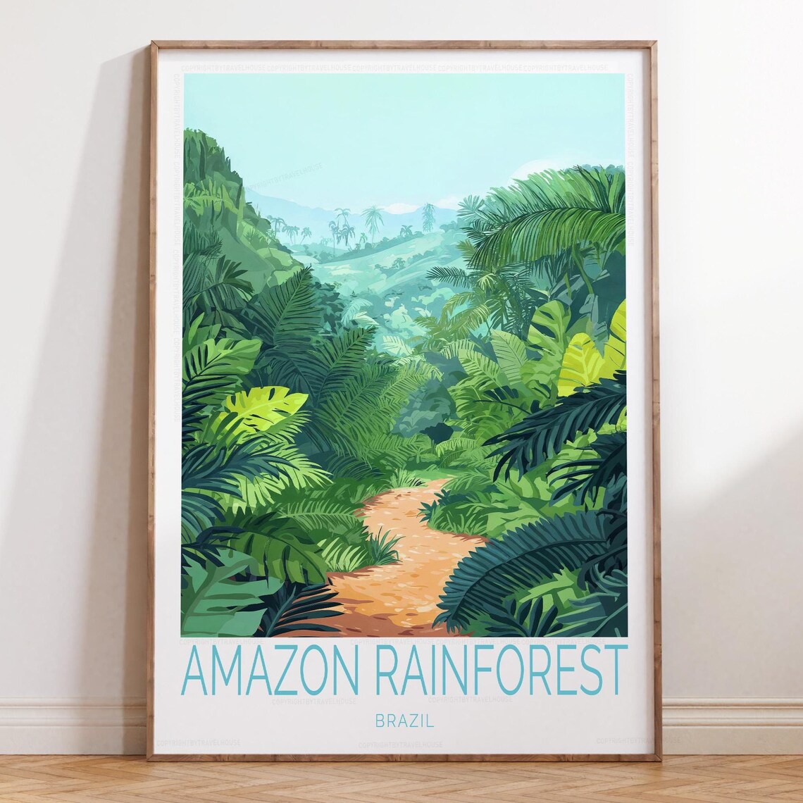 Amazon Rainforest Brazil Travel Print Poster Wall Art Personalised Gifts