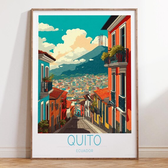 Quito Ecuador Travel Poster Wall Art Print Home Decor Gifts Personalised