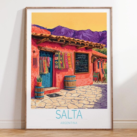 Salta Argentina Travel Poster Print Wall Art Personalised Gifts Home Decor