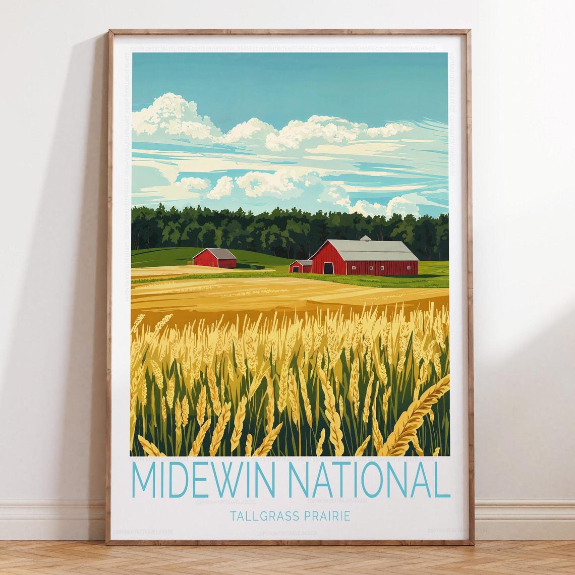 Midewin National Tallgrass Prairie Golden Wheat Closeup Poster