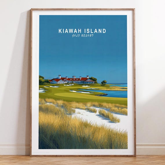 Kiawah Island Golf Resort Travel Print Wall Art Poster Minimalist Cityscape