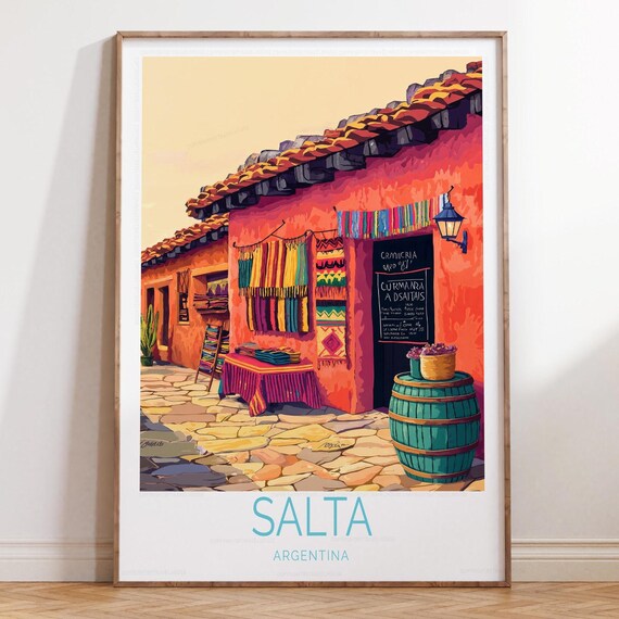 Salta Argentina Travel Print Wall Art Poster House Warming Gifts Birthday Present