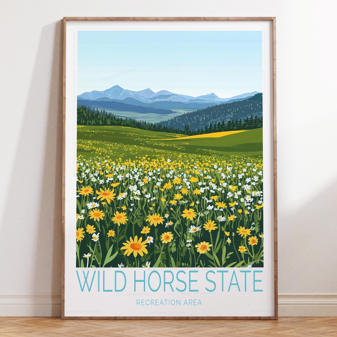 Wild Horse State Recreation Area Wildflowers Bottom Title Poster