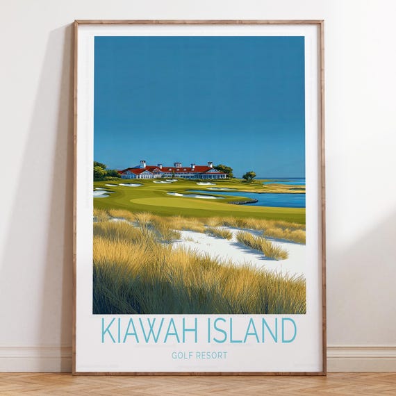 Kiawah Island Golf Resort Travel Poster Print Wall Art Home Decor Gifts