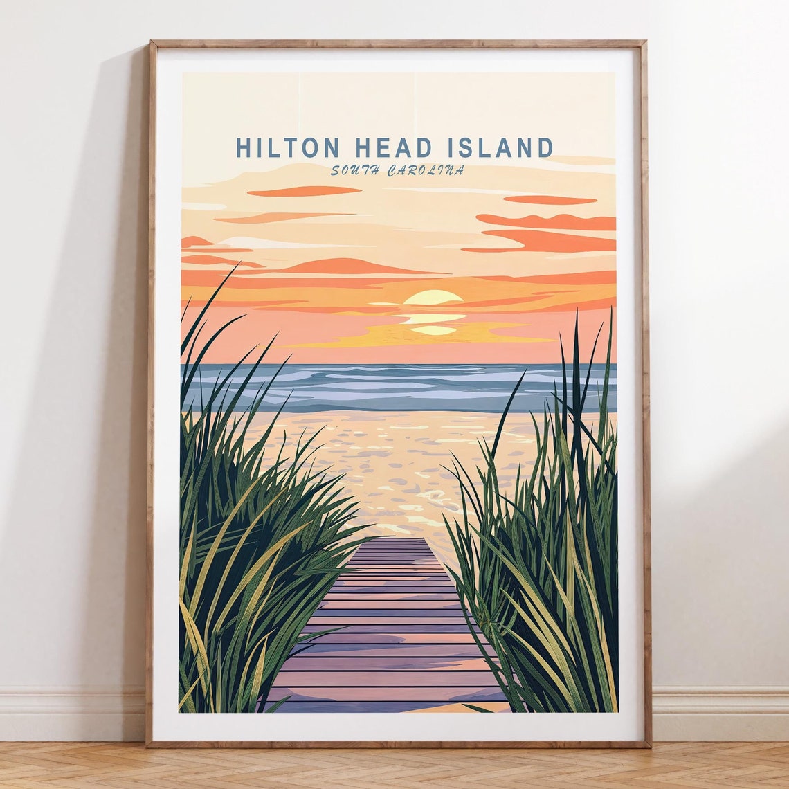 Hilton Head Island South Carolina Sunset Beach Boardwalk Poster